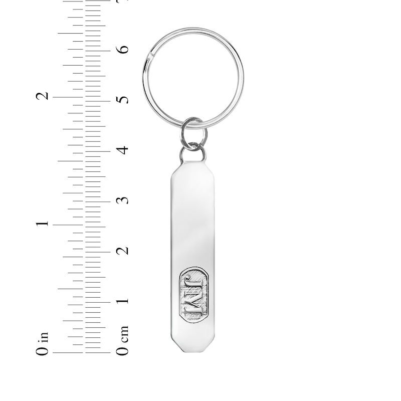 Main Image 4 of Engravable Rectangular Key Chain Sterling Silver