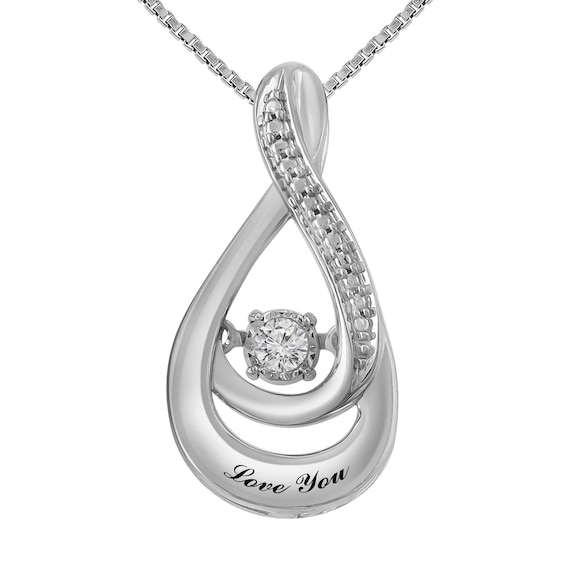 Unstoppable Love 1/20 ct tw Teardrop Necklace (1 Line)