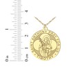 Thumbnail Image 9 of Men's Saint & Name Medallion Necklace 10K Yellow Gold 22"