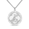 Thumbnail Image 4 of Men's Saint & Name Medallion Necklace Sterling Silver 22"