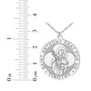 Thumbnail Image 9 of Men's Saint & Name Medallion Necklace Sterling Silver 22"