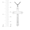 Thumbnail Image 4 of Men's Diamond Accent Cross Name Necklace Sterling Silver 22"