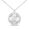 Thumbnail Image 2 of Saint & Name Medallion Necklace 10K White Gold 18"