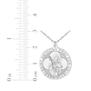 Thumbnail Image 10 of Saint & Name Medallion Necklace 10K White Gold 18"