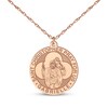 Thumbnail Image 3 of Saint & Name Medallion Necklace 14K Rose Gold 18"