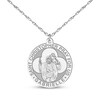 Thumbnail Image 3 of Saint & Name Medallion Necklace 14K White Gold 18"