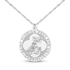 Thumbnail Image 4 of Saint & Name Medallion Necklace 14K White Gold 18"