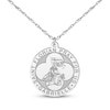 Thumbnail Image 4 of Saint & Name Medallion Necklace Sterling Silver 18"