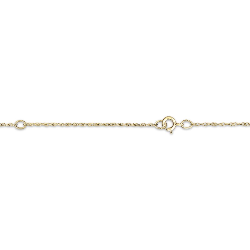 Main Image 2 of Cutout Roman Numeral Year Bar Necklace 10K Yellow Gold 18"