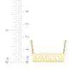Thumbnail Image 4 of Cutout Roman Numeral Year Bar Necklace 10K Yellow Gold 18"
