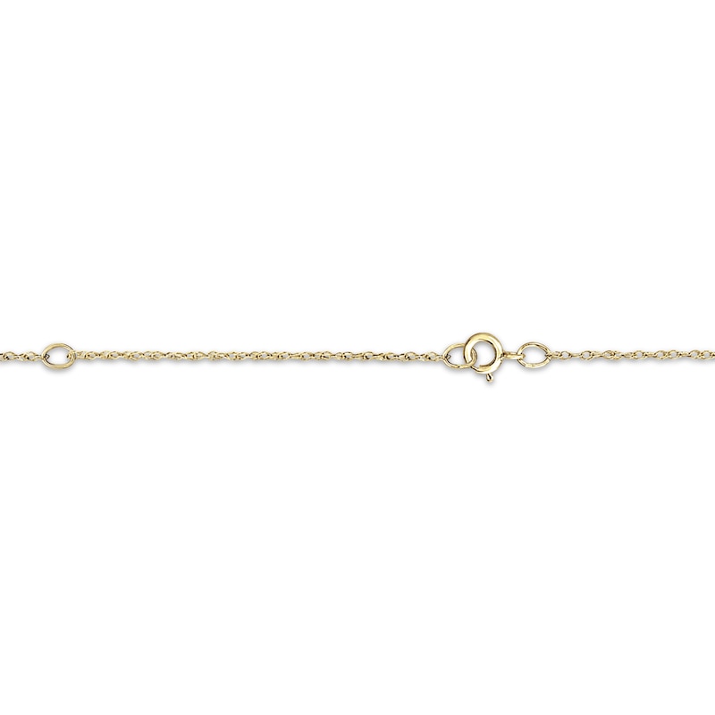 Main Image 2 of Cutout Roman Numeral Year Bar Necklace 14K Yellow Gold 18"