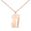Thumbnail Image 1 of Sport Number & Name Necklace 14K Rose Gold 18"