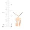 Thumbnail Image 4 of Sport Number & Name Necklace 14K Rose Gold 18"