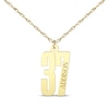Thumbnail Image 1 of Sport Number & Name Necklace 14K Yellow Gold 18"