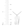 Thumbnail Image 4 of Sport Number & Name Necklace Sterling Silver 18"