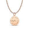 Thumbnail Image 1 of Name & Roman Numeral Date Disc Necklace 14K Rose Gold 18"
