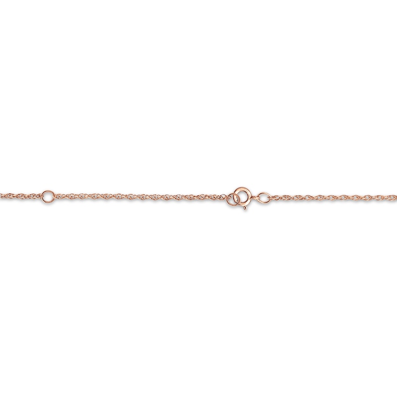 Main Image 2 of Name & Roman Numeral Date Disc Necklace 14K Rose Gold 18"