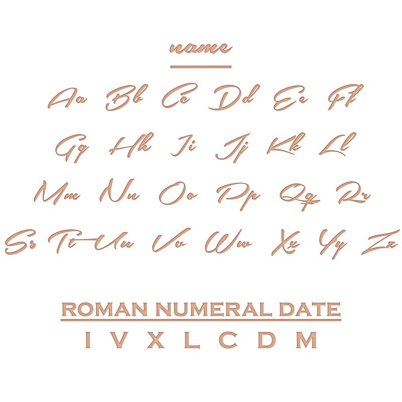 Main Image 3 of Name & Roman Numeral Date Disc Necklace 14K Rose Gold 18"