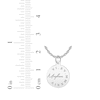 Thumbnail Image 4 of Name & Roman Numeral Date Disc Necklace 14K White Gold 18"