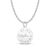 Thumbnail Image 1 of Name & Roman Numeral Date Disc Necklace Sterling Silver 18"