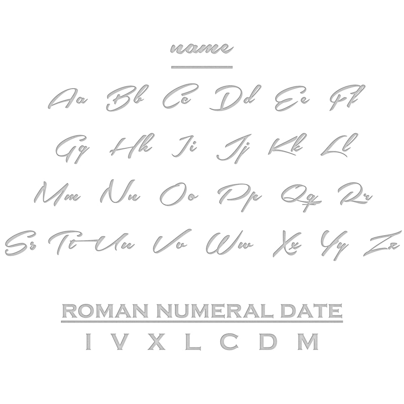 Main Image 3 of Name & Roman Numeral Date Disc Necklace Sterling Silver 18"