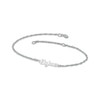 Thumbnail Image 1 of Diamond Accent Heart Name Bracelet 10K White Gold 7.5"