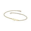 Thumbnail Image 1 of Diamond Accent Heart Name Bracelet 10K Yellow Gold 7.5"