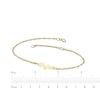 Thumbnail Image 4 of Diamond Accent Heart Name Bracelet 10K Yellow Gold 7.5"