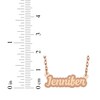 Thumbnail Image 4 of Textured Script Nameplate Necklace 14K Rose Gold 18"