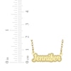 Thumbnail Image 4 of Textured Script Nameplate Necklace 14K Yellow Gold 18"