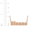 Thumbnail Image 4 of Textured Bold Nameplate Necklace 14K Rose Gold 18"