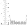 Thumbnail Image 4 of Textured Bold Nameplate Necklace 14K White Gold 18"