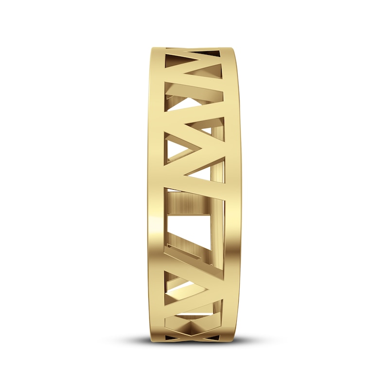 Main Image 2 of Roman Numeral Date Ring 10K Yellow Gold