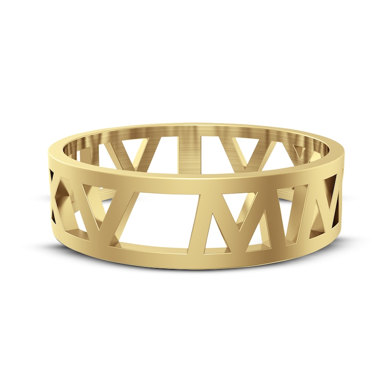 Main Image 3 of Roman Numeral Date Ring 10K Yellow Gold