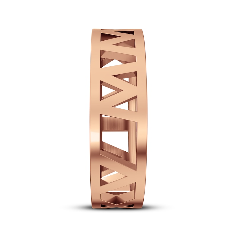 Main Image 2 of Roman Numeral Date Ring 14K Rose Gold