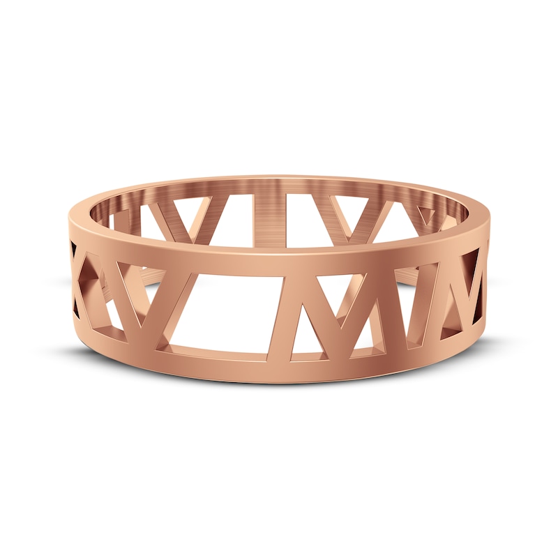 Main Image 3 of Roman Numeral Date Ring 14K Rose Gold