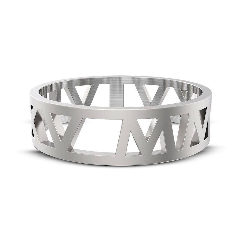 Main Image 3 of Roman Numeral Date Ring Sterling Silver