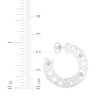 Thumbnail Image 3 of Diamond Accent Roman Numeral Date Hoop Earrings Sterling Silver
