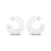 Thumbnail Image 1 of Diamond Accent Name Cutout Hoop Earrings Sterling Silver