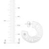 Thumbnail Image 3 of Diamond Accent Name Cutout Hoop Earrings Sterling Silver
