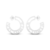 Thumbnail Image 1 of Cutout Name Hoop Earrings Sterling Silver