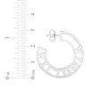 Thumbnail Image 3 of Cutout Name Hoop Earrings Sterling Silver