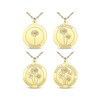Thumbnail Image 3 of Family Name & Birth Flower Circle Necklace 10K Yellow Gold 18"