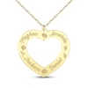 Thumbnail Image 1 of Family Name & Birth Flower Heart Necklace 10K Yellow Gold 18"