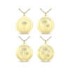 Thumbnail Image 3 of Family Name & Birth Flower Circle Necklace 10K Yellow Gold-Plated Sterling Silver 18"