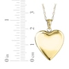 Thumbnail Image 2 of Heart Photo Locket Necklace 10K Yellow Gold-Plated Sterling Silver 18"