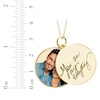 Thumbnail Image 3 of Double Round Photo & Handwritten Message Swivel Necklace 10K Yellow Gold-Plated Sterling Silver 18"