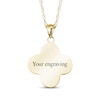 Thumbnail Image 2 of Your Own Fingerprint Clover Necklace 10K Yellow Gold-Plated Sterling Silver 18"