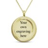 Thumbnail Image 2 of Men's Engravable Compass Necklace 10K Yellow Gold-Plated Sterling Silver 22"