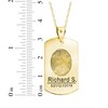 Thumbnail Image 4 of Dog Tag Fingerprint Necklace 10K Yellow Gold-Plated Sterling Silver (1 Name, 1 Date and 2 Lines) 18"